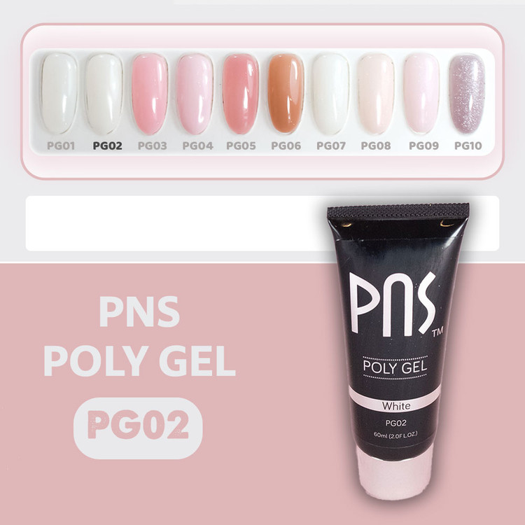 پلی ژل کاشت ناخن 60 میل میلکی پی ان اس کد PG02