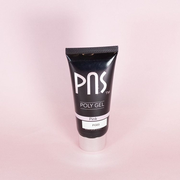 پلی ژل کاشت ناخن 60 میل پینک پی ان اس کد PG03