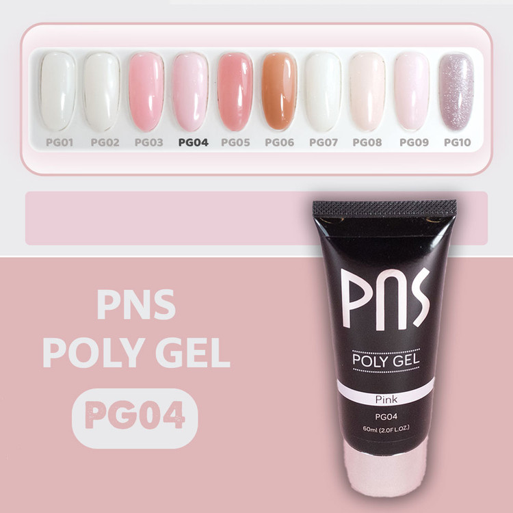 پلی ژل کاشت ناخن 60 میل پینک پی ان اس کد PG04