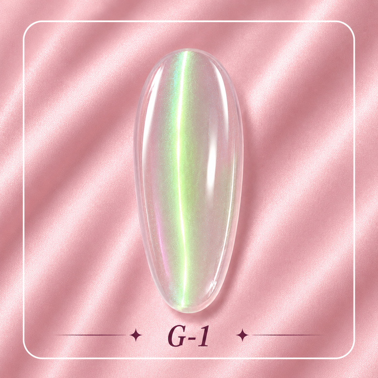 پودر کروم شفق قطبی ناخن رادیانت کد G-1 | پودر طراحی ناخن